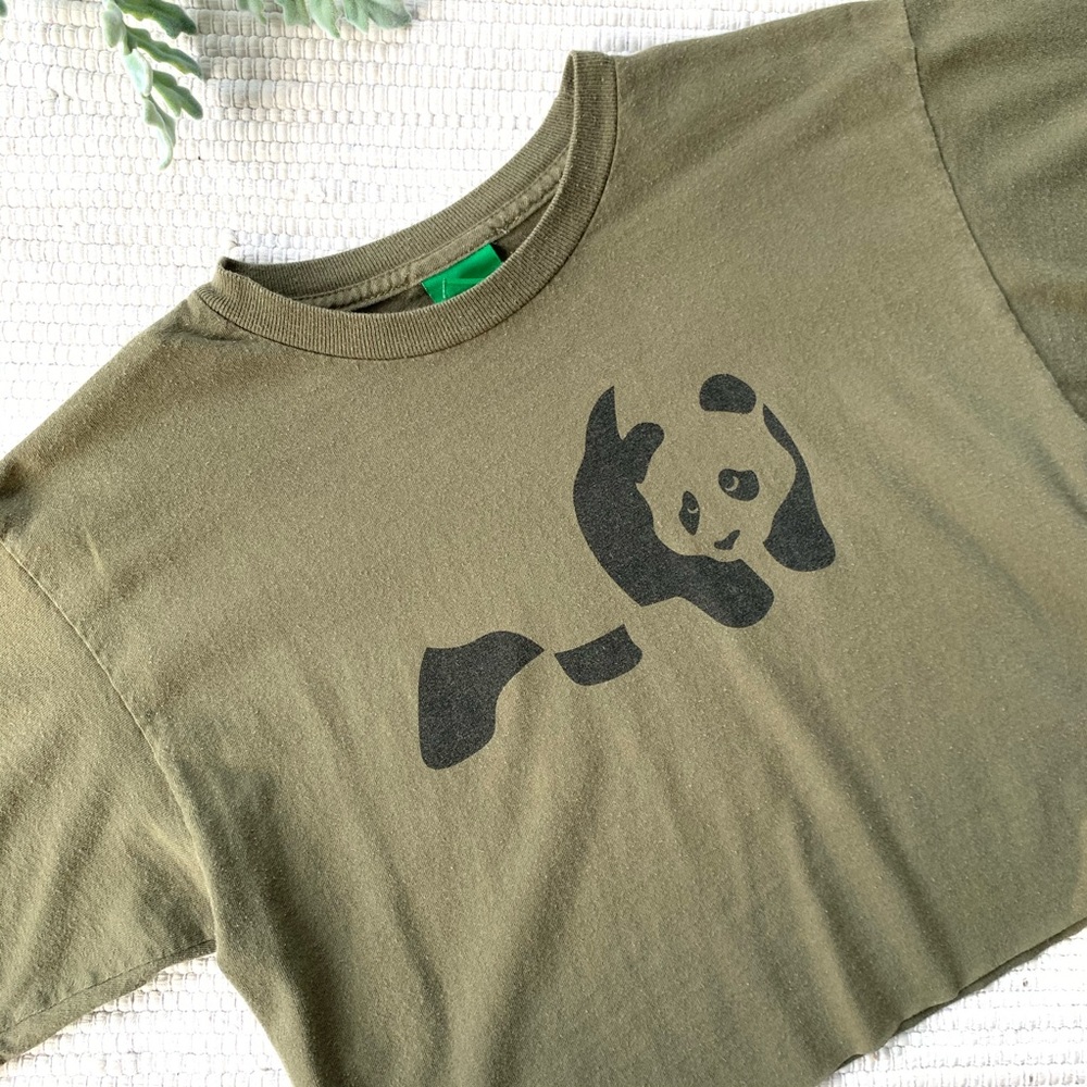 Vintage enjoi olive crop top A-004